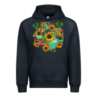 Navy texas map Urban Hoodie - Zillion Design Studio