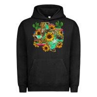 Pigment Black texas map Urban Hoodie - Zillion Design Studio