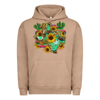 Pigment Burro texas map Urban Hoodie - Zillion Design Studio