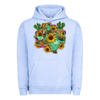 Pigment Grape Ice texas map Urban Hoodie - Zillion Design Studio