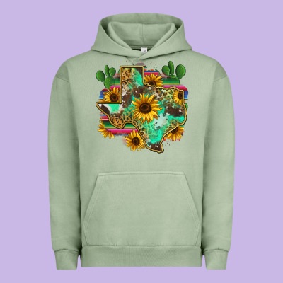 Texas Map Urban Hoodie Designed By Zillion Design Studio