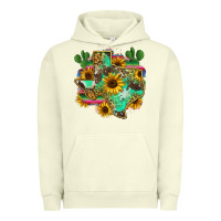 Pigment Pistachio texas map Urban Hoodie - Zillion Design Studio