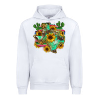 White texas map Urban Hoodie - Zillion Design Studio