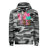 Slate Camo nurse coffee scrubs rubber gloves Premium Hoodie - texasbilliewilder