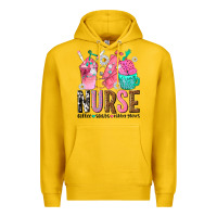 Lemon nurse coffee scrubs rubber gloves Premium Hoodie - texasbilliewilder