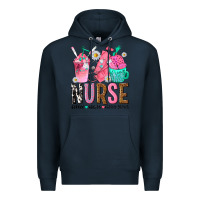 Navy nurse coffee scrubs rubber gloves Premium Hoodie - texasbilliewilder