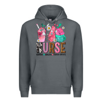 Rock nurse coffee scrubs rubber gloves Premium Hoodie - texasbilliewilder