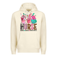 Sandshell nurse coffee scrubs rubber gloves Premium Hoodie - texasbilliewilder