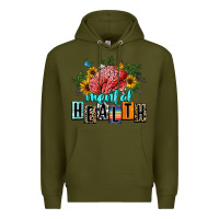 Army Green mental health Premium Hoodie - texasbilliewilder