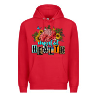 Red mental health Premium Hoodie - texasbilliewilder