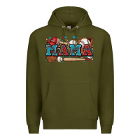 Army Green mama baseball Premium Hoodie - Zillion Design Studio