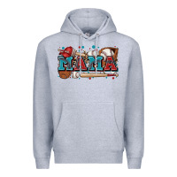 Heather Grey mama baseball Premium Hoodie - Zillion Design Studio