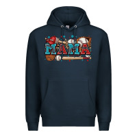 Navy mama baseball Premium Hoodie - Zillion Design Studio