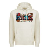Oatmeal Heather mama baseball Premium Hoodie - Zillion Design Studio
