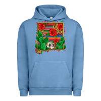 Pigment Pebble Blue new mexico map Urban Hoodie - Zillion Design Studio