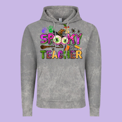 Spooky Teacher Vintage Hoodie Designed By Adodesignshop