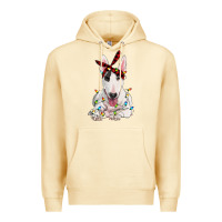 Pina Colada bull terrier with christmas lights Premium Hoodie - RanaPortraitStore