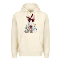 Sandshell bull terrier with christmas lights Premium Hoodie - RanaPortraitStore