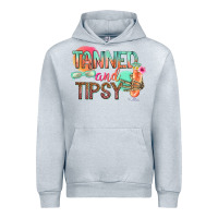 Heather Grey tanned and tipsy Urban Hoodie - texasbilliewilder