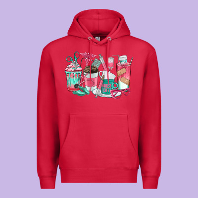 Nurse Coffee Cups Premium Hoodie Designed By Texasbilliewilder