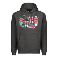 Charcoal Heather nurse coffee cups Premium Hoodie - texasbilliewilder