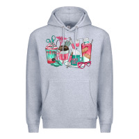 Heather Grey nurse coffee cups Premium Hoodie - texasbilliewilder