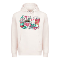 Pale Pink nurse coffee cups Premium Hoodie - texasbilliewilder