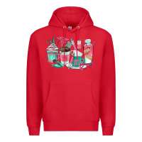 Red nurse coffee cups Premium Hoodie - texasbilliewilder