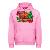 Fuchsia Pink mexico map Urban Hoodie - Zillion Design Studio