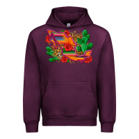 Mauve Wine mexico map Urban Hoodie - Zillion Design Studio