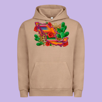 Mexico Map Urban Hoodie Designed By Zillion Design Studio