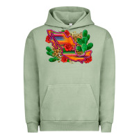 Pigment Oil Green mexico map Urban Hoodie - Zillion Design Studio