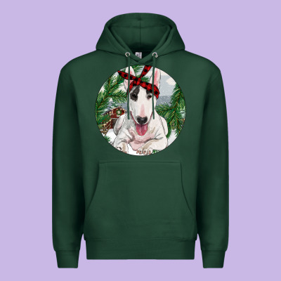 Bull Terrier And Farm Premium Hoodie Designed By Ranaportraitstore
