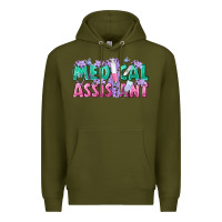 Army Green medical assistant Premium Hoodie - texasbilliewilder