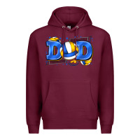 Burgundy dad volleyball Premium Hoodie - Zillion Design Studio