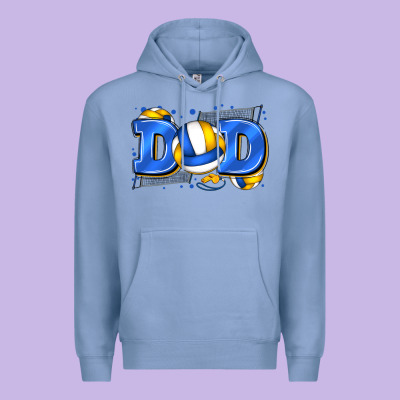 Dad Volleyball Premium Hoodie Designed By Zillion Design Studio