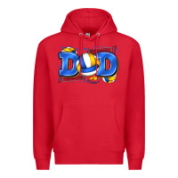 Red dad volleyball Premium Hoodie - Zillion Design Studio