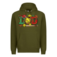 Army Green dad softball Premium Hoodie - Zillion Design Studio