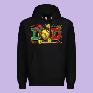 Dad Softball Premium Hoodie Designed By Zillion Design Studio
