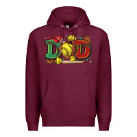 Burgundy dad softball Premium Hoodie - Zillion Design Studio