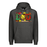 Charcoal Heather dad softball Premium Hoodie - Zillion Design Studio