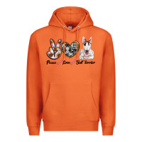 Carrot peace love bull terrier Premium Hoodie - RanaPortraitStore