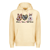 Pina Colada peace love bull terrier Premium Hoodie - RanaPortraitStore