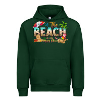 Forest Green the beach is my happy place Urban Hoodie - texasbilliewilder