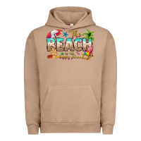 Pigment Burro the beach is my happy place Urban Hoodie - texasbilliewilder