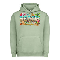 Pigment Oil Green the beach is my happy place Urban Hoodie - texasbilliewilder