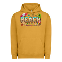 Pigment Peanut Butter the beach is my happy place Urban Hoodie - texasbilliewilder
