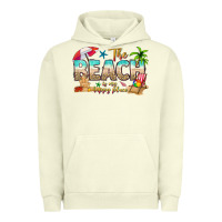 Pigment Pistachio the beach is my happy place Urban Hoodie - texasbilliewilder