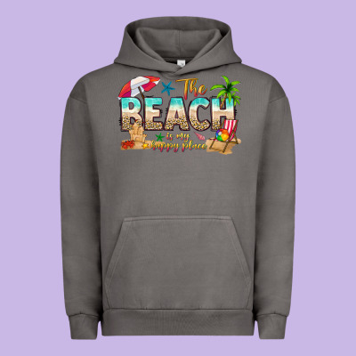 The Beach Is My Happy Place Urban Hoodie Designed By Texasbilliewilder