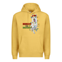 Antique Gold merry and bright white shepherd Premium Hoodie - RanaPortraitStore